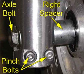 VTX 1300 right fork lower