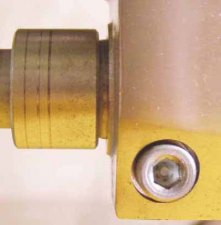 VTX 1800 front axle alignment groove properly aligned