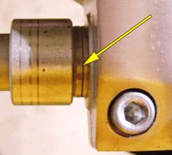 VTX 1800 front axle alignment groove improperly aligned