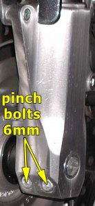 VTX 1800 left fork lower