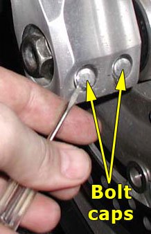 Chrome bolt caps